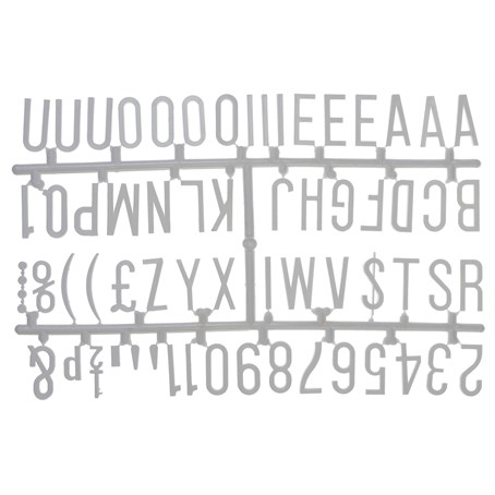 1 ¼ inch Letter Set - PK6 White